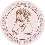 Name Doodles - Round Address Labels/Stickers (Culinary Pooch)